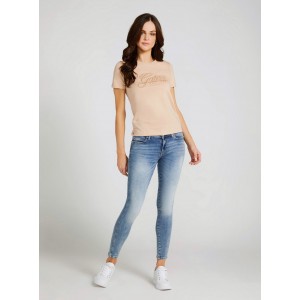 Sandy Nude Script Logo T-Shirt