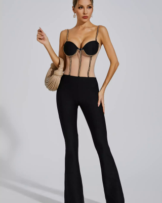 Marlowe Black Mesh Jumpsuit