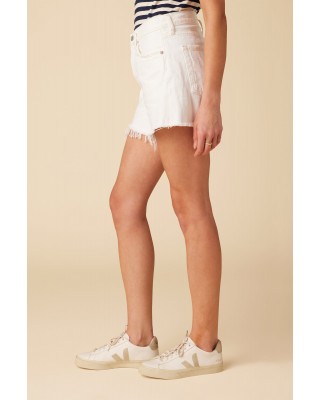 AGOLDE Parker Long Denim Short - Panna Cotta