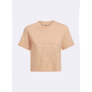 Eco Peach Adele Logo Crop T-Shirt