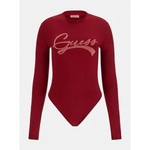 Eco Red Alexandra Logo Bodysuit Top