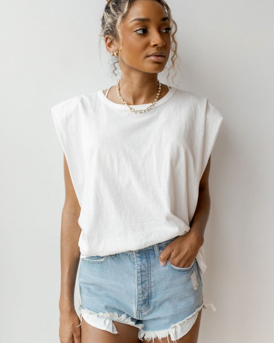 hopeful high rise denim shorts