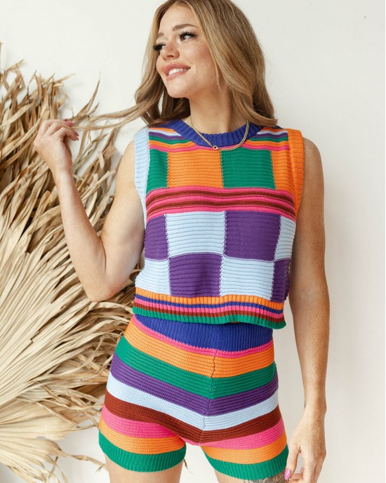 in the groove knit shorts