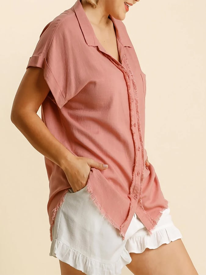 Women's Summer Cotton&Linen Short Sleeves