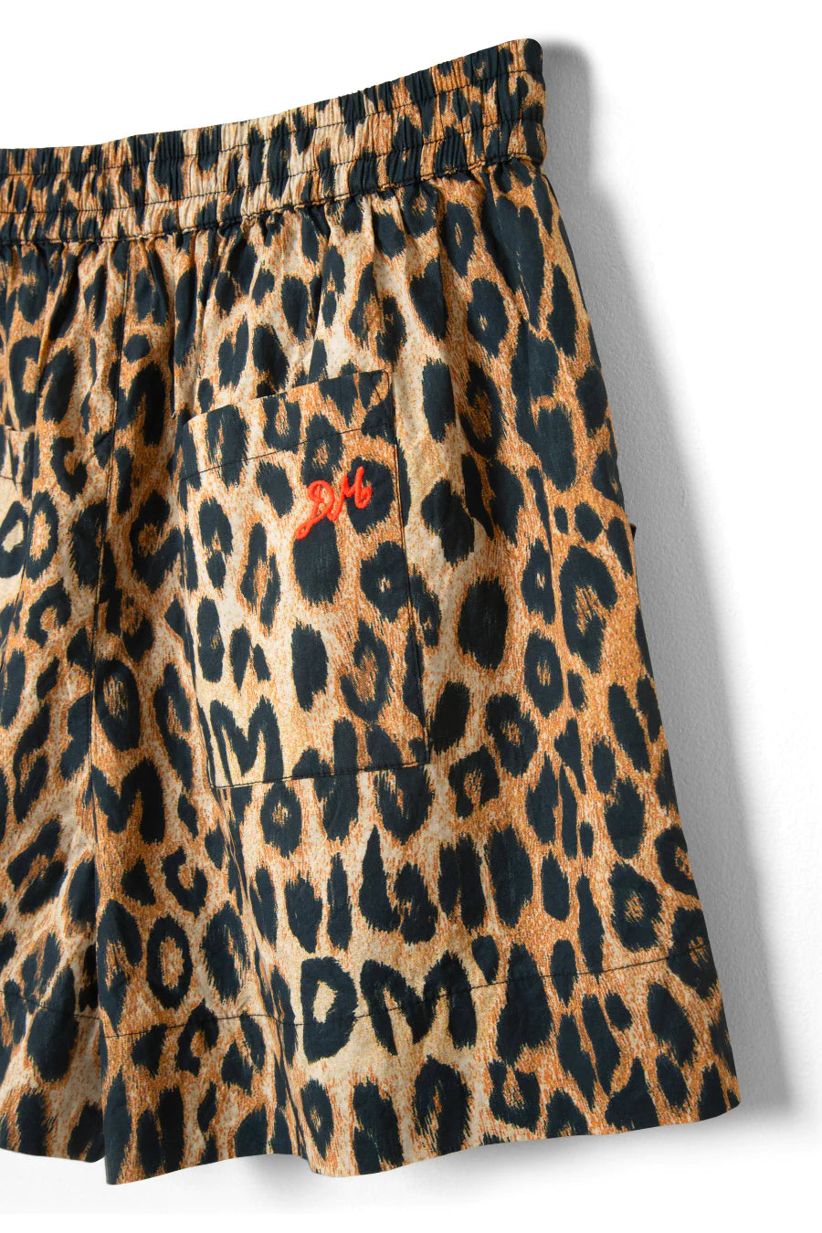 Leopard Pull On Shorts Brown